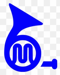 Blue French Horn Icon - Blue French Horn Emoji,French Emoticons