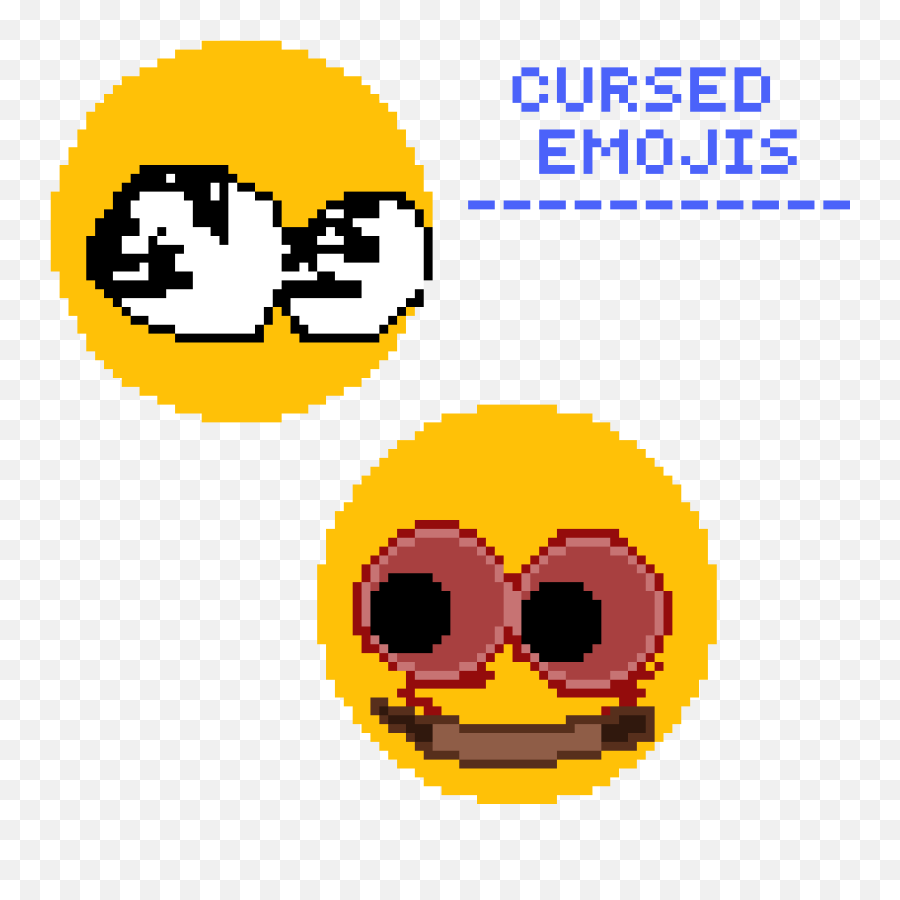 Pixilart - Cursed Emojis By Mifiola Cursed Emoji Pixel Art,Emoji Pixel Art