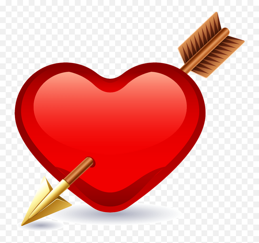 Heart With Arrow Clipart - Lovely Emoji,Gift Arrows Emoji