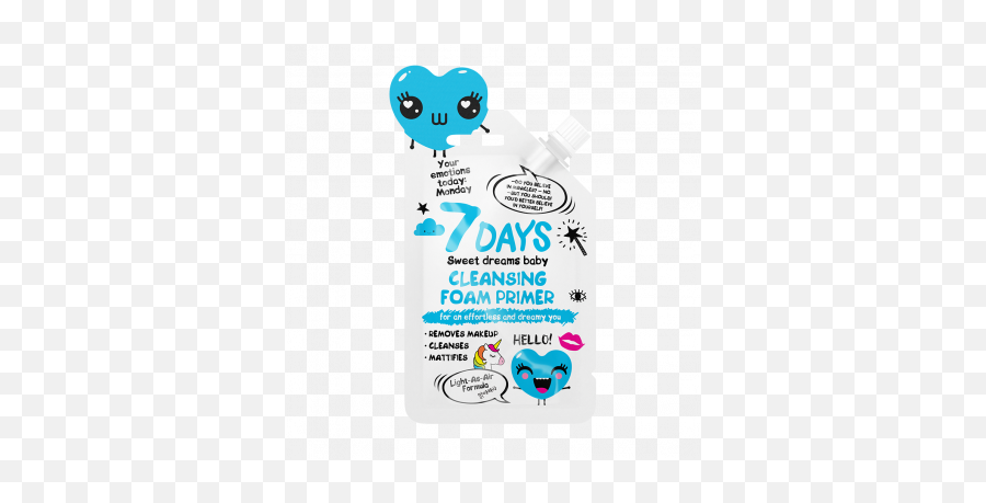 7 Days Emotions Cleansing Foam Primer - 7 Days Emoji,7 Emotions