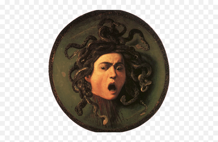 Les Émotions Et Sentiments Dans Lart - Medusa Caravaggio Black And White Emoji,Sans Toi Les Emotions