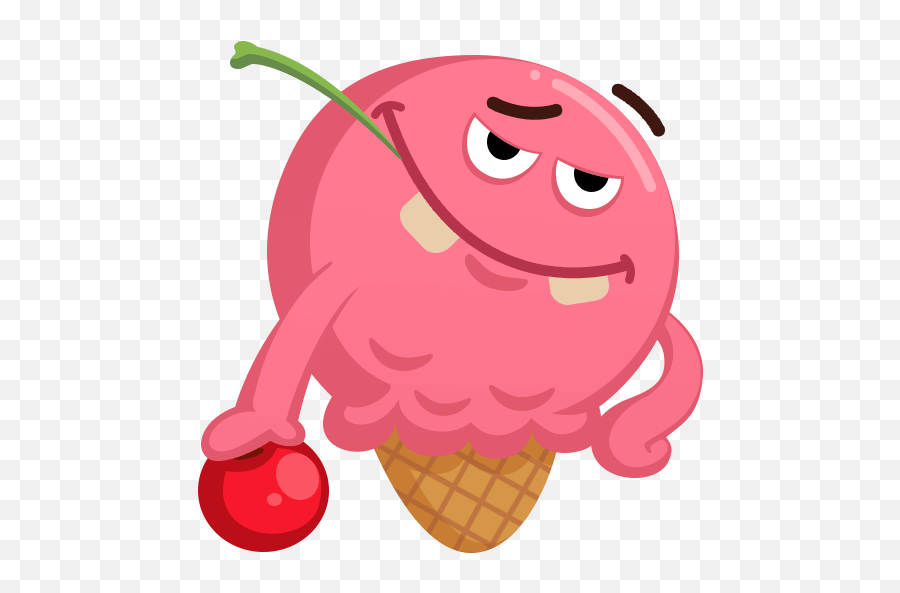 Pinky Ice - Cream Cone Sticker For Imessage By Hiep Nguyen Emoji,Ppap Emoji