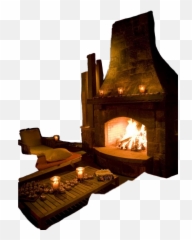 Fireplace Sticker - Fireplace Cabin Cozy Emoji,By The Fireplace Emoji