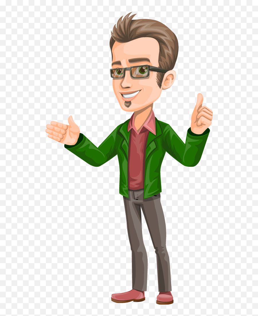 Thumbs Up Character Png Clipart - Thumbs Up Man Cartoon Emoji,2 Thumbs Up Emoji
