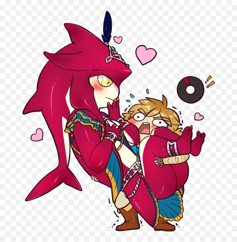 Legend Of Zelda Memes Legend Of Zelda - Sidon X Link Fanart Emoji,Her: Dont Play With My Emotions Twitter