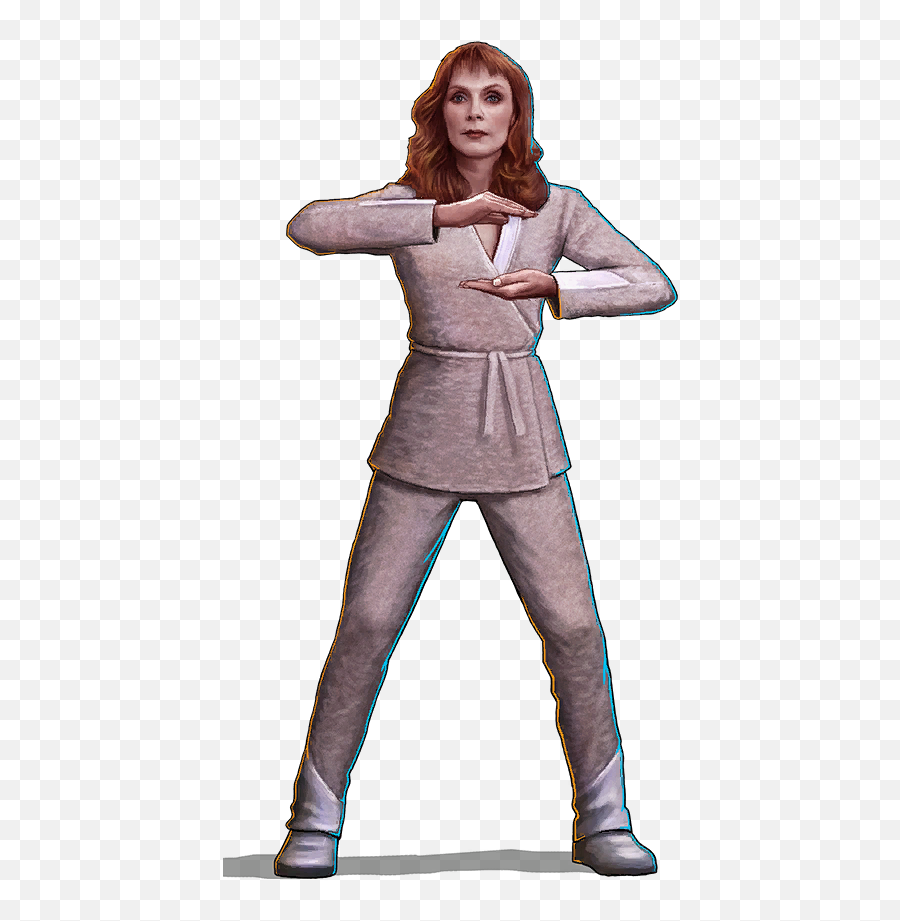 Star Trek Timelines - Standing Emoji,Star Trek Emotion Lady