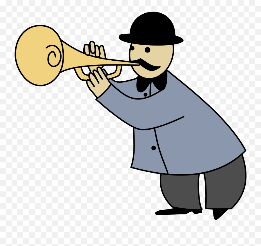 Trumpet Clipart - Trumpet Player Clip Art Png Download Trumpet Player Clipart Emoji,Trombone Emoji