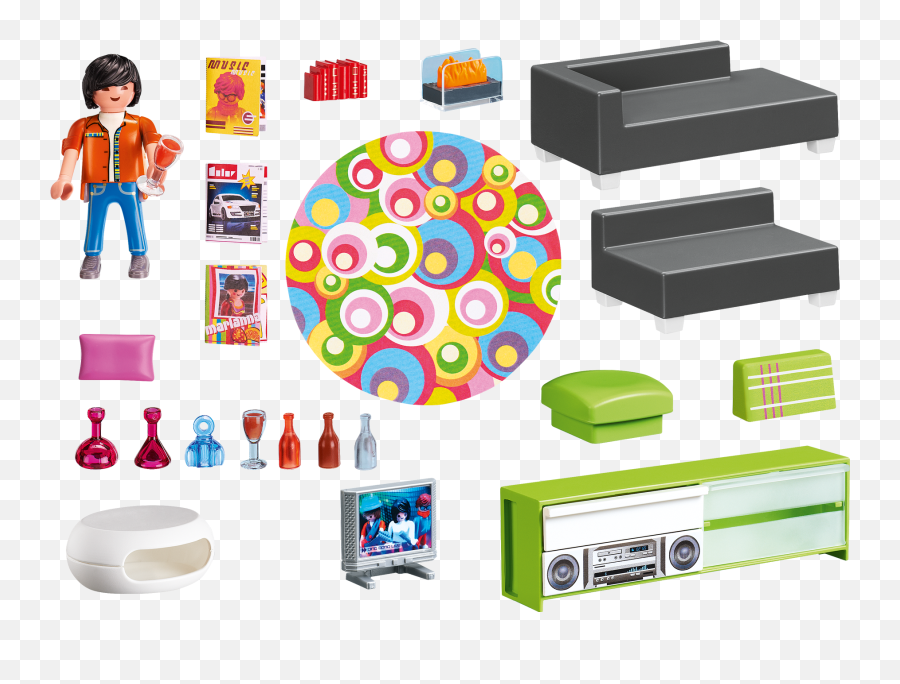 Playmobil Modern Living Room Set Toys U0026 Games Playsets - Playmobil 5584 Emoji,Emoji Quilt Pattern