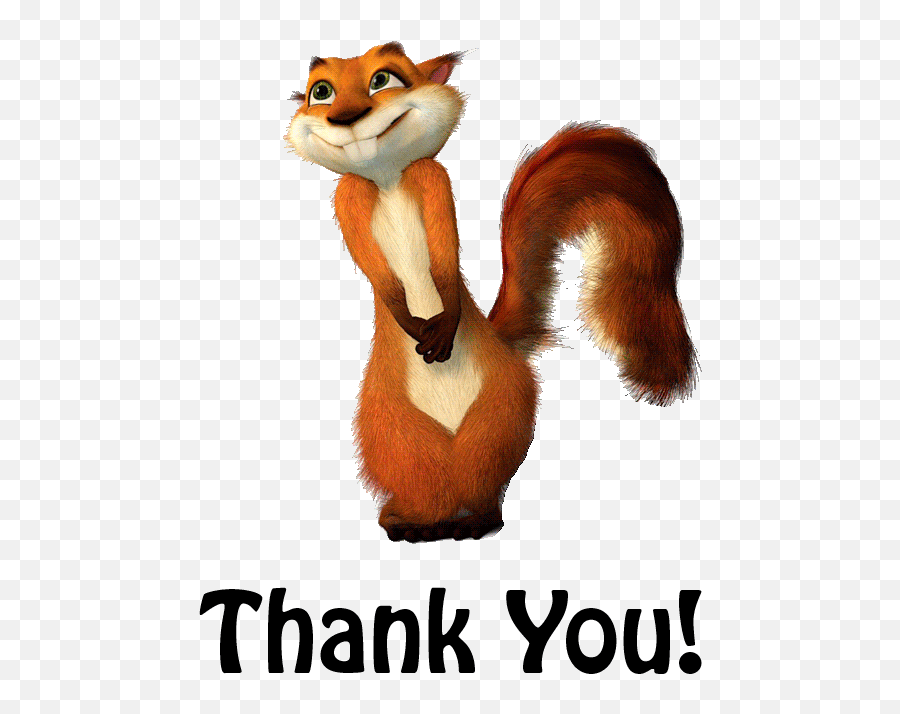 Thank You Gifs 100 Animated Images With Caption - Over The Hedge Characters Emoji,Raising Eyebrows Animated Emoticon