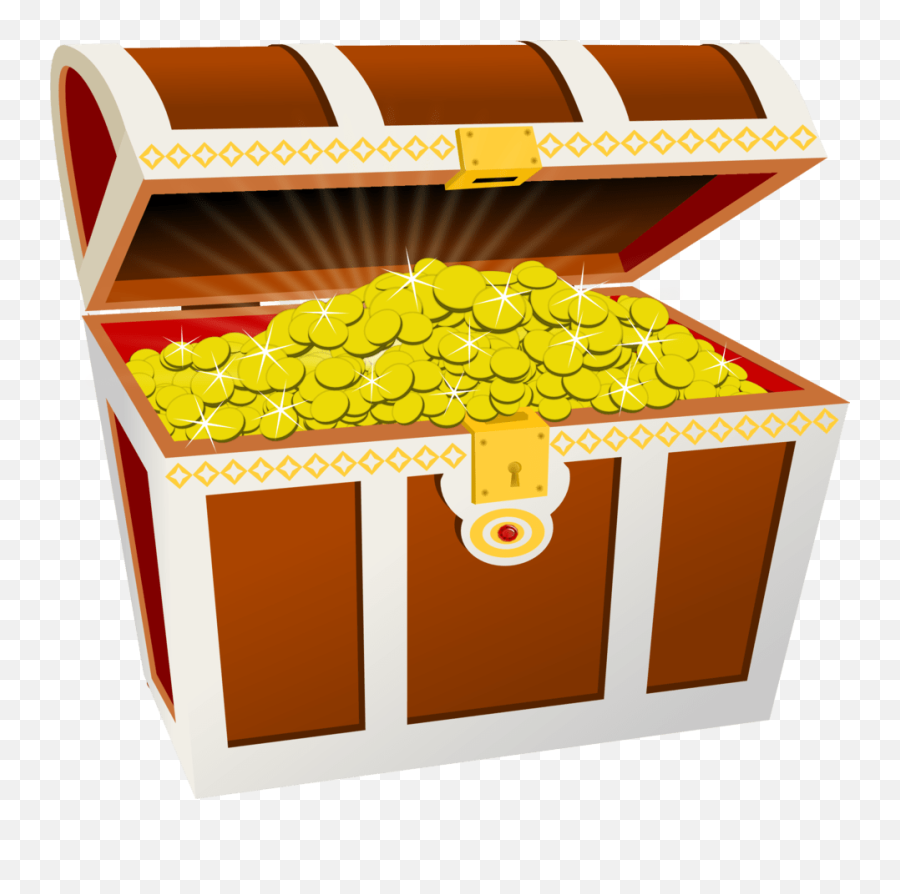Chest Coins Gold Jewel Treasure Pirate Clipart - 6140 Gold Coin Box Png Emoji,Coins Emoji
