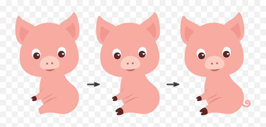 Piglet Illustration In Adobe Illustrator Emoji,How To Create An Emoticon In Illustrator