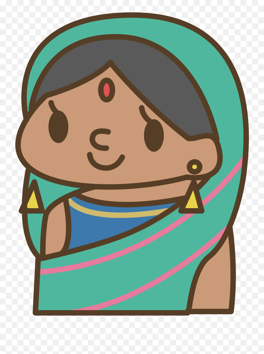 Indian Woman Clipart Emoji,Bindi Emoji