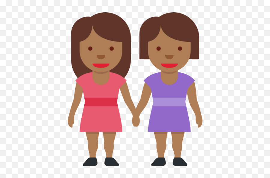 Medium - Emoji De Dos Mujeres,Hand Up Emoji Girl Light With Dark Hair