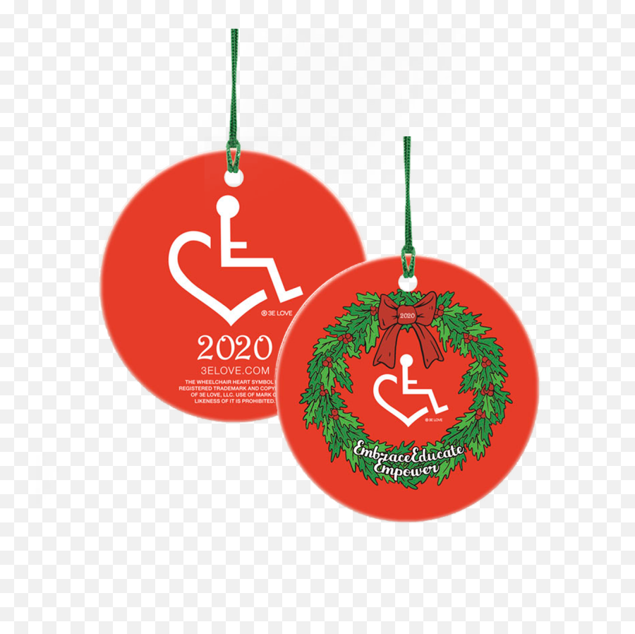 2020 3e Love Holiday Ornament U2022 3e Loveu0027s Wheelchair Heart Emoji,Sjw Heart Emoticon
