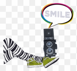 Sticker Decorativo Gambe E Fotocamera - Tenstickers Emoji,Emoticon Femminili