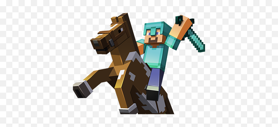 Steve Riding Horse - Transparent Transparent Background Minecraft Png Emoji,Horse Riding Emoji