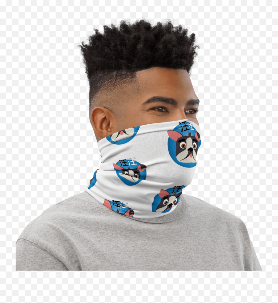 Neck Gaiter - Wang Wang Mandarin Monkey Emoji,Champione! Wink Emoticon