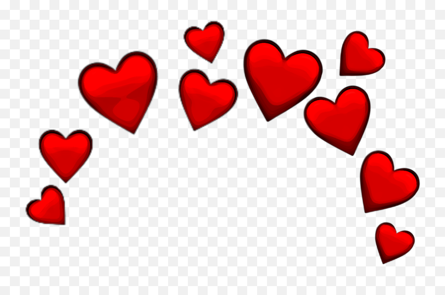 Hearts Heart Crown Red Redheart Sticker By Snmyart Emoji,Human Heart Emoji