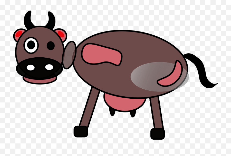 Brown And White Cartoon Cow Png Svg Clip Art For Web Emoji,Triple Exclamation Mark Emoji