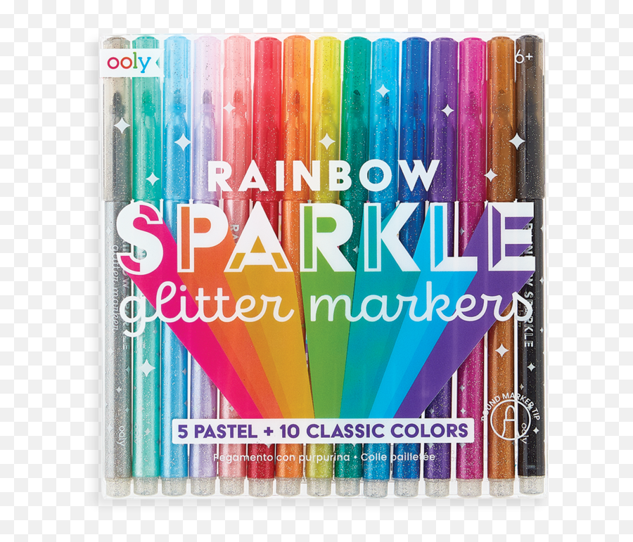 Art Supplies U0026 Stationery U2013 Tagged Markers U2013 Www - Ooly Rainbow Sparkle Glitter Markers Emoji,Emoji Stamp Markers