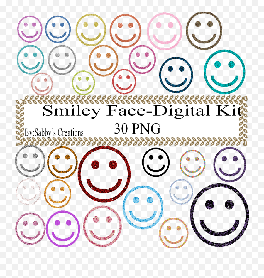 Glitter Smiley Face - Happy Emoji,Emoticon P