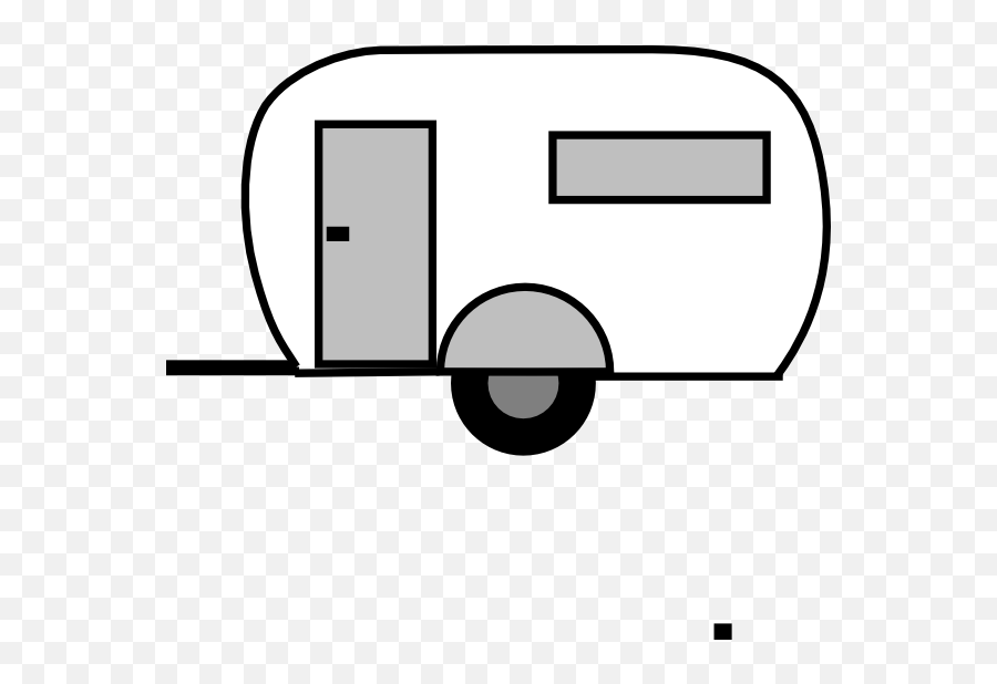 Trailer Clipart - Clip Art Library Free Black And White Camper Clip Art Emoji,Camping Trailer Emoji