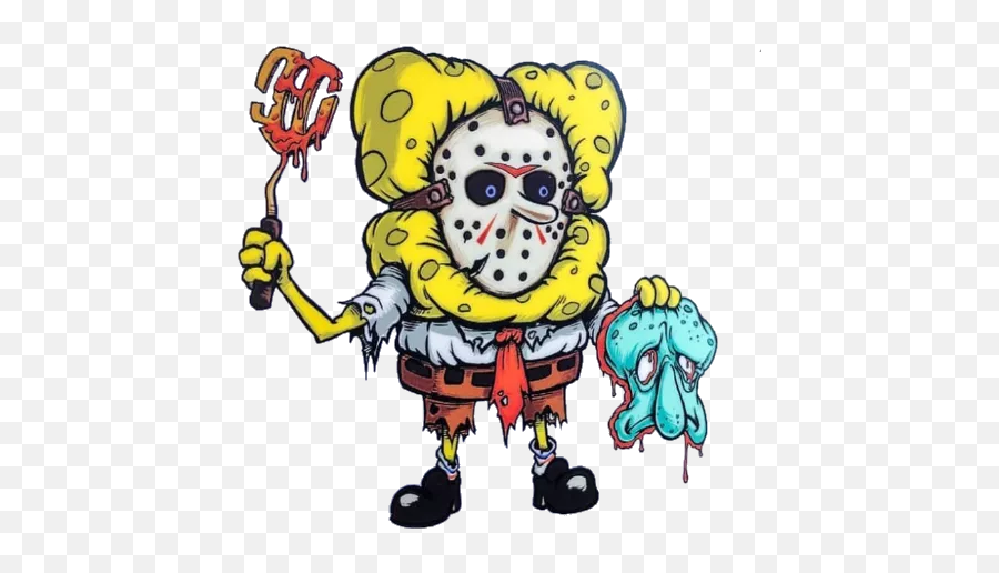 Stickergang Spongebob Squarepants - Spongebob Artwork Emoji,Jason Mask Emoji