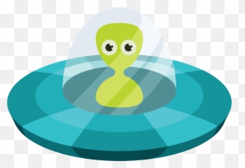 Alien In A Flying Saucer Clipart - Alien Saucer Clipart Emoji,Alien Spaceship Emoji