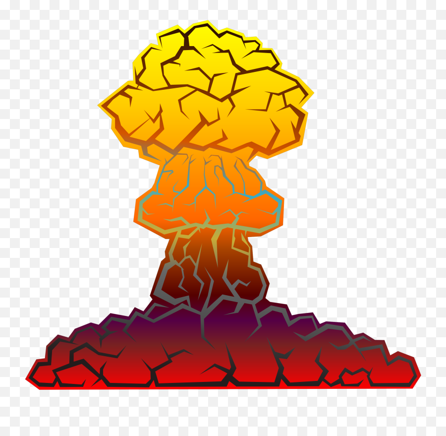 Explosion Clipart Mushroom Cloud - Clip Art Nuclear Explosion Emoji,Emoji Mushroom Cloud