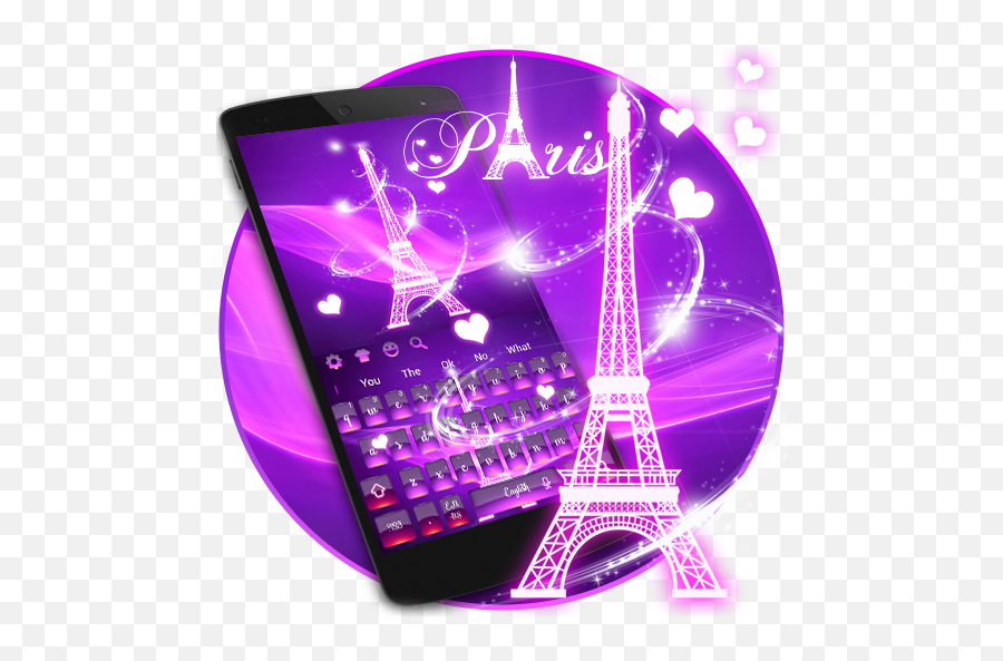 Magical Pink Paris Keyboard Theme - Smartphone Emoji,Eiffelturm Emoji