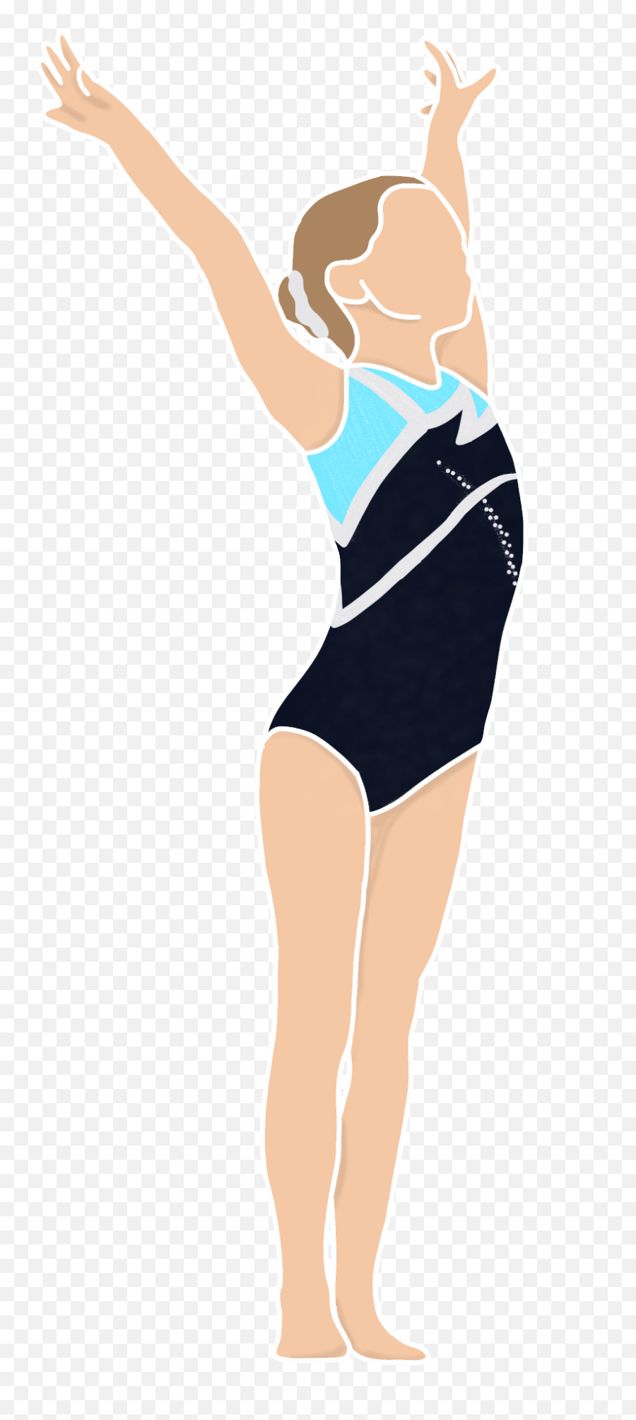 Gymnast Salute Sticker By Flippingdoodles - Leotard Emoji,Gymnastics Leotards Donuts And Emojis