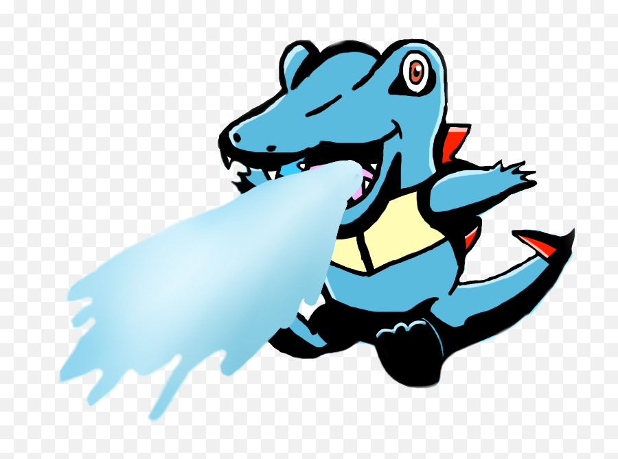 Totodile Used Water Gun By Morshute Clipart - Full Size Fictional Character Emoji,Squirt Emojis