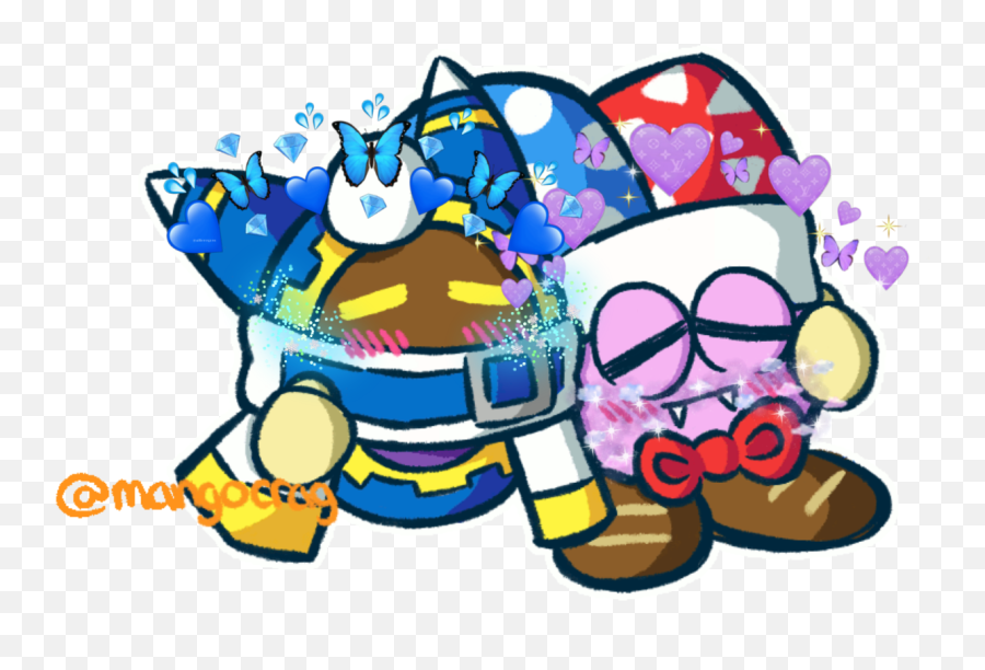 Magolor Marx Blush Love Sticker - Marx X Magolor Wattpad Emoji,Magolor Emojis