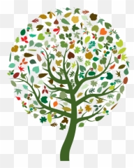 Stylized Tree Clip Art Image - Che Cos È La Biodiversita Emoji,Colorful Palm Trees With Emojis