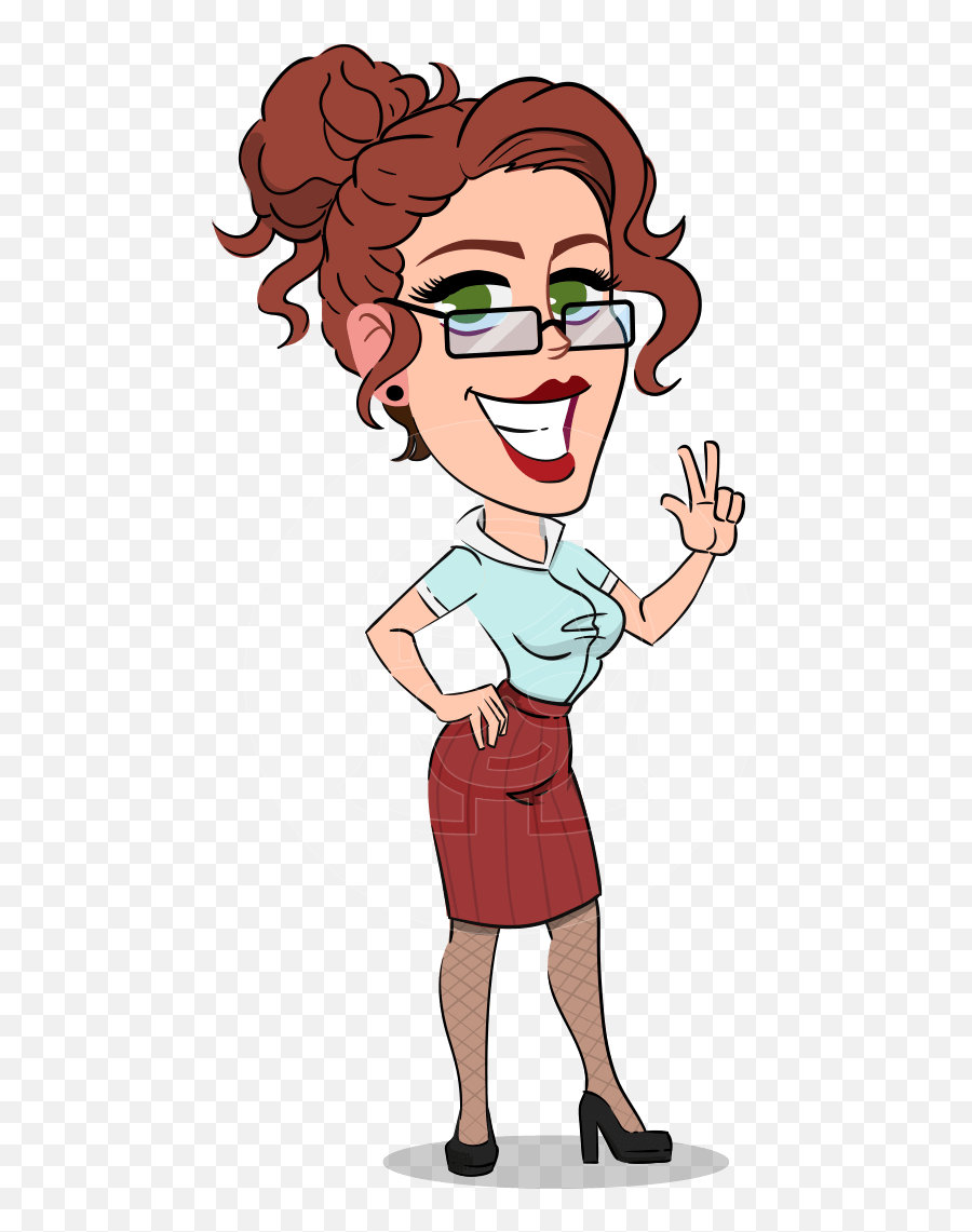 Flat Cartoony Business Woman Character - 112 Illustrations Graphicmama Cartoony Emoji,Peaceful Smiley Face Clip Art Emotions