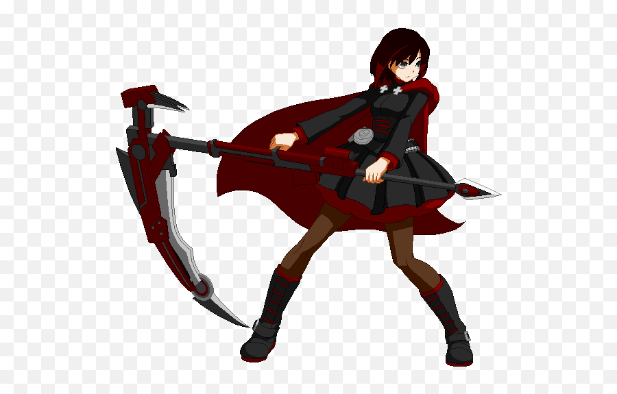 Ruby Rose - Blazblue Ak1 Mugen Community Blazblue Cross Tag Battle Ruby Gif Emoji,Add Chat Emojis Hitbox