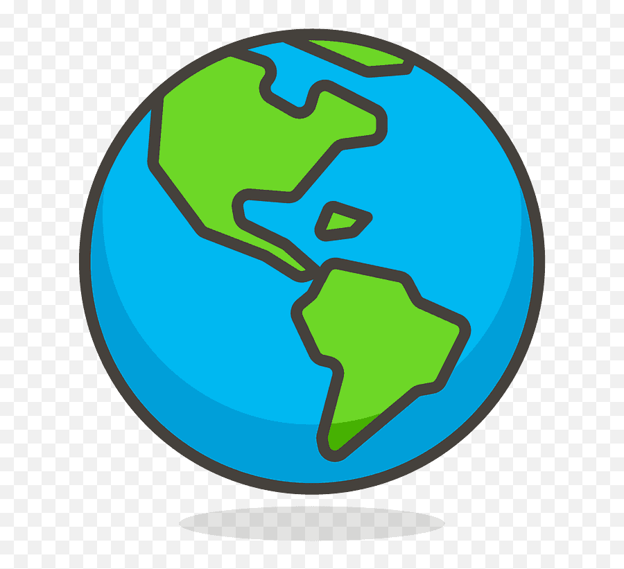 Globe Showing Americas Emoji Clipart - Clipart World,Earth Emoji Png