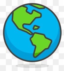 Globe Showing Americas Emoji Clipart - Clipart World,Earth Emoji Png
