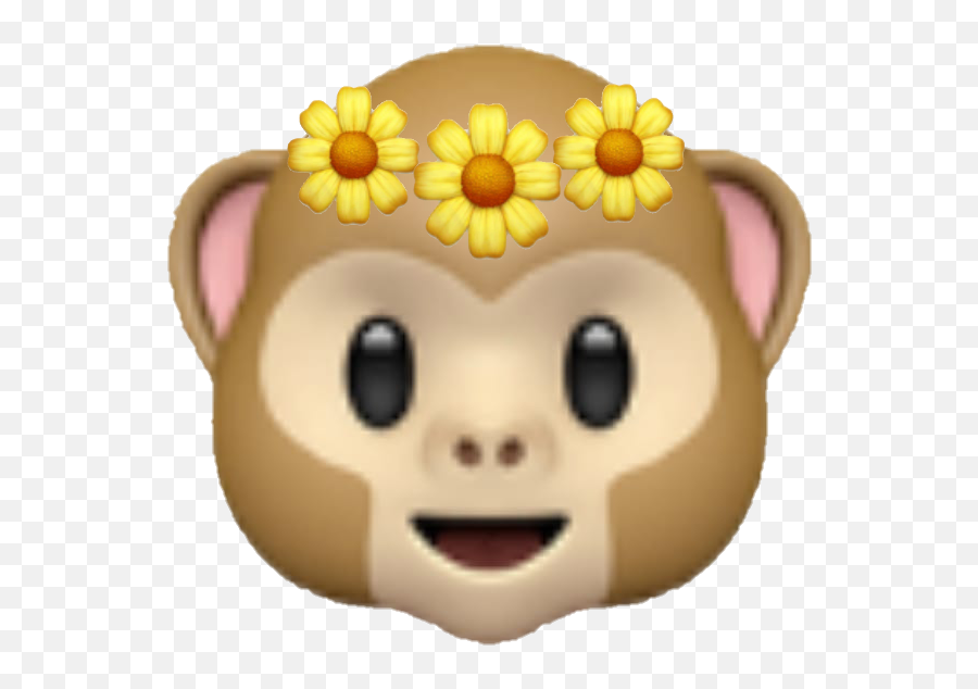 Emoji Monkey Flowers Wwwimagenesmicom - Monkey Emoji Transparent Iphone,Mokey Emoji Android Galaxy