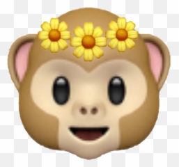 Emoji Monkey Flowers Wwwimagenesmicom - Monkey Emoji Transparent Iphone,Mokey Emoji Android Galaxy