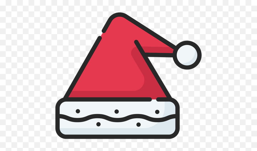 Santa Hat Icon Of Colored Outline Style - Dot Emoji,Santa Hat Emoji