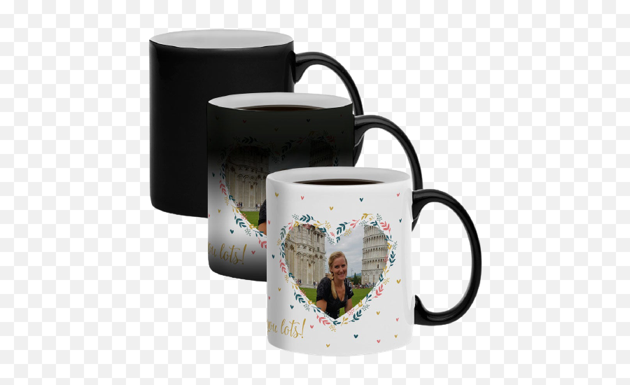 Customized Mugs Personalized Mugs - Piazza Dei Miracoli Emoji,Smiley Face Emoticon Emoji Magic Color Changing Ceramic Coffee Mug