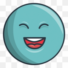 Happy Face Emoticon With Headset - Canva Happy Emoji,Squint Emoticon