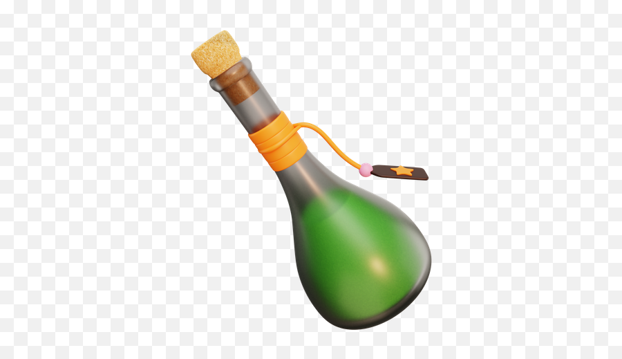 Premium Potion Bottle 3d Illustration Download In Png Obj Emoji,Wax Dab Emoji