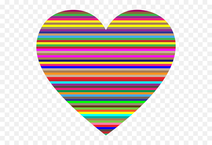 Colorful Horizontal Striped Heart Free Svg Emoji,Facebook Swirly Heart Emoticon