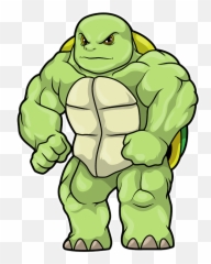 Turtle As Bodybuilder With Six Pack Puzzle Emoji,Cowboy Turtle Emoji
