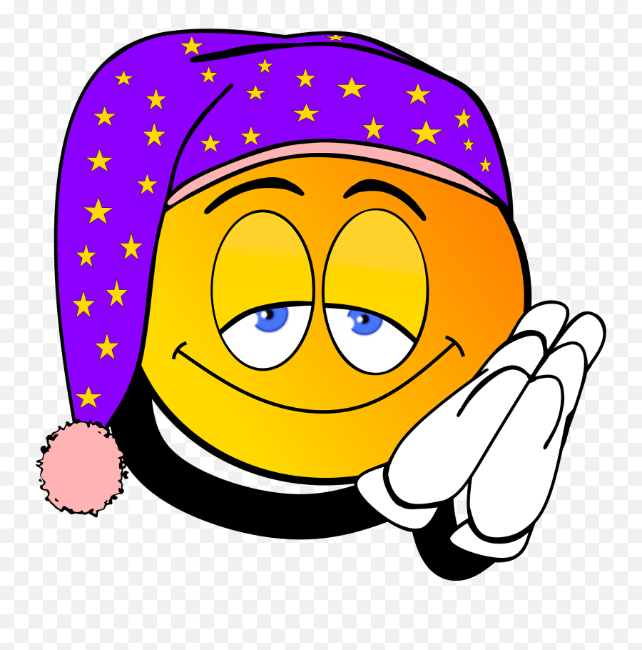 Sleepy Emoji Clipart - Good Night Funny Cartoon,Sleep Emoji
