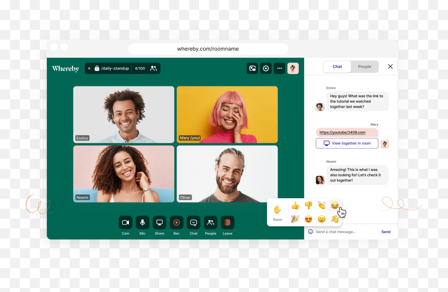 Video Meetings Video Conferencing And Screen Sharing Whereby Emoji,Webp Emoji Discord