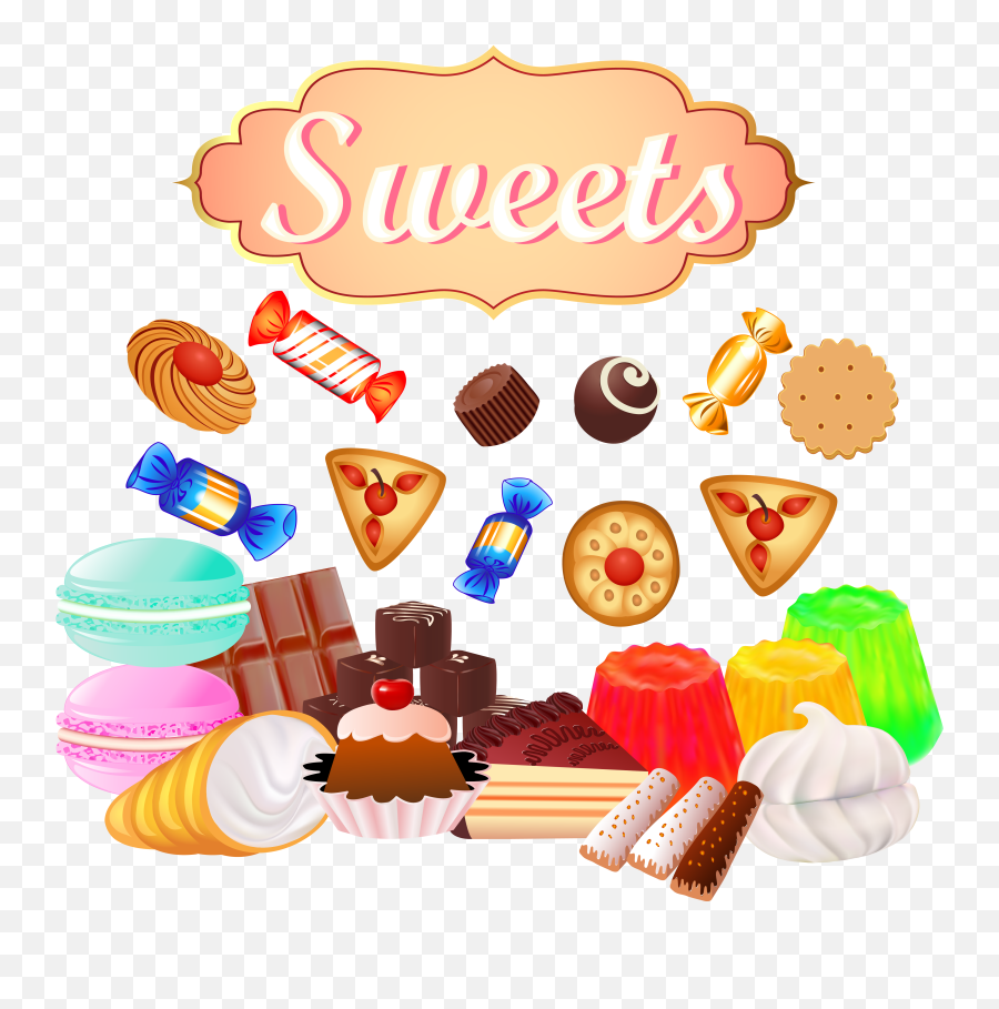 Clipart Candy Junk Food Clipart Candy Junk Food Transparent - Candies And Chocolates Clipart Emoji,Emoji Macaroons