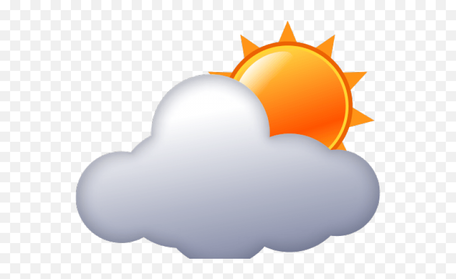 Clouds Clipart Sunshine - Sun Behind Clouds Clipart Emoji,Sun Emoji Pillow